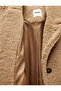 Oversized Plush Coat Pocketed Buttoned Long Sleeve - 6