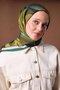وشاح أورا بنمط مجزأ باللون الأخضر الزمردي - 3