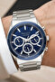 Function Men's Wristwatch Steel Case & Steel Band Silver-Blue Zmfer217 - 4