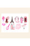 6'LI PEMBE TEMALI STICKER SETİ - 7