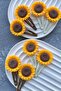 2-Piece Sunflower Model Snap Buckle Hair Clip - 4
