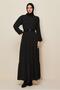 Belted Bicycle Neck Dress 46014