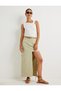Asymmetric Collar Top Sleeveless Knot Detail Textured Slim Fit - 2