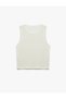 Sequin Embroidered Crew Neck Sleeveless Knitwear Tank Top - 3