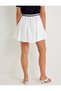 Mini Balloon Skirt Shorts with Lining and Pockets, Elastic Waist - 4
