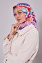وشاح قطني بنمط عرقي أرجواني - 3