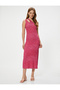 Long One Shoulder Dress Asymmetrical Neckline Ribbed Knit - 2