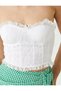 Strapless Lace Bustier with Heart Neckline and Gimp on the Back - 5