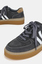Women's Anthracite Gray Suede Genuine Natural Leather Size 36-41 Lace-Up Sneaker Shoes - 3