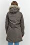 Women Faux Fur Full Zip Thermal Jacket, Light Brown - 2
