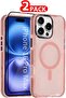 iPhone 16 Pro Max Hard PC Polycarbonate Shockproof Case (Pink Case + 1 Glass) - 2