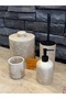 🟫   Travertine Natural Stone 4-Piece Bathroom Set – Handcrafted Premium Series