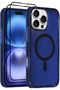 iPhone 16 Pro Max Hard PC Polycarbonate Shockproof Case (Blue Case + 2 Glass) - 3