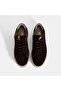 Women's Brown Lace-Up Thick Sole Suede Leather Sneaker - 7
