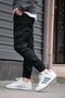 Men's Black Jogger Cargo Pocket Jeans - Elastic Waist and Leg, Stretch Fabric