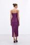 Long Sequin Dress with Straps - Plum - 8