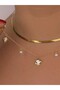 Fish Pendant Multi-Layered Stainless Steel Non-Tarnish Necklace Combination Set Italian Chain Pearl Detail Gold Plated - 2