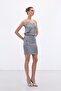 Sequined Mini Skirt - Gray - 5