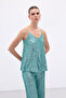 Sequin Detailed Strap Blouse - Mint - 3