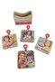 Vintage Nostalgic Wooden Coaster Set - 3