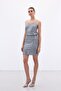 Sequined Mini Skirt - Gray