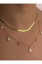 Starfish Pendant Multi-Layered Stainless Steel Tarnish-Resistant Necklace Combination Set Italian Chain Pearl Gold Plated - 3
