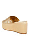 Women Diamante & Rhinestone Flatform Sandals in Gold - 3