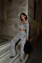 Women's Leopard Print Velvet Fabric Design Tracksuit Set Nbdf177 - 5