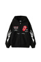 Deep Rolling Zippered Zip Hooded Unisex Black Sweatshirt