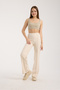Women's Seamless Wide Leg Stripe Detailed Trousers - 2
