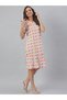 Premium pure cotton with red, orange & grey tiny ethnic prints - Indo Western wear - 3