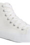 Women Solid Canvas High Top Sneakers in White - 5