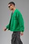 Buttoned Embroidery Detailed Oversized Pattern Men's Cardigan - 2