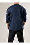 Men's Navy Blue Oversized Basic Sweat Coc2596 - 5