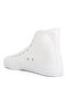Women Solid Canvas High Top Sneakers in White - 3