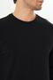Men's Cotton Crew Neck Long Sleeve T-Shirt Black 5020-S - 8