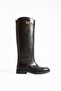 Women's Genuine Leather Boots Brown - 2
