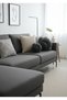 Set of 2 |   42/25 cm Size Anthracite Welsoft Fabric Decorative Ball Throw Pillow Curl Knot Set - 5