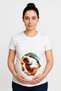 Pregnant Printed Women Tshirt Cotton Combed Fabric