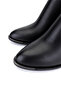 Women's Genuine Leather Black Leather Heeled Boots - 3