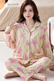 Floral Printed Cozy Womens Pajama Set Lounge Two Pieces Casual Sleepwear Pajama Set - 5