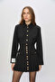 SS6117 Button-Front Pleated Mini Dress - 4
