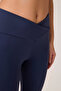 Navy Blue Cross Waist Detailed Leggings New Envelope - 2