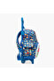 Fisher- Printed Trolley Backpack with Retractable Handle and Zip Closure - 12 inches - 3