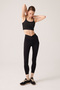 Black Cross Waist Detailed Leggings New Envelope