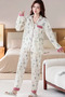 Two Pieces Top And Bottom Loungewear Womens Pajama Set 2 Pieces Sleepwear Set