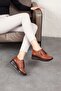 Women's Genuine Leather Accessory Zippered and Lace-Up Comfort Shoes