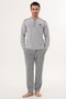 Large Size Thessaloniki Fabric Winter Men's Pajama Set 70% Cotton 30% Polyester