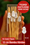 50-Piece Christmas Snowman Figured 12 cm Bamboo Toothpicks – Cake Cupcake Decoration Stick Set - 4