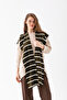 Square Striped Patchwork Scarf - Sports Knitwear Knitted Shoulder Scarf |   Unisex Boho Shawl - Scarf - 4